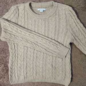 American Eagle Outfitters Cable Knit Sweater - Tan